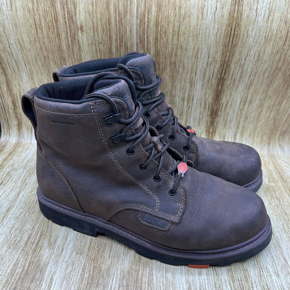 Brunt Sullivan 6" Soft Toe Work Boots Men's Size 11 Brown Leather ASTM F2892-18